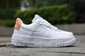 chaussures casual femme air force 1 pixel nike blanche orange